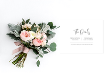 Load image into Gallery viewer, Romantic Script Black and White Wedding Bar Menu
