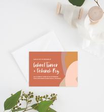 Load image into Gallery viewer, Rust Modern Shape Wedding Invitation Suite

