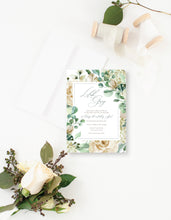 Load image into Gallery viewer, Greenery Watercolor Wedding Invitation Suite
