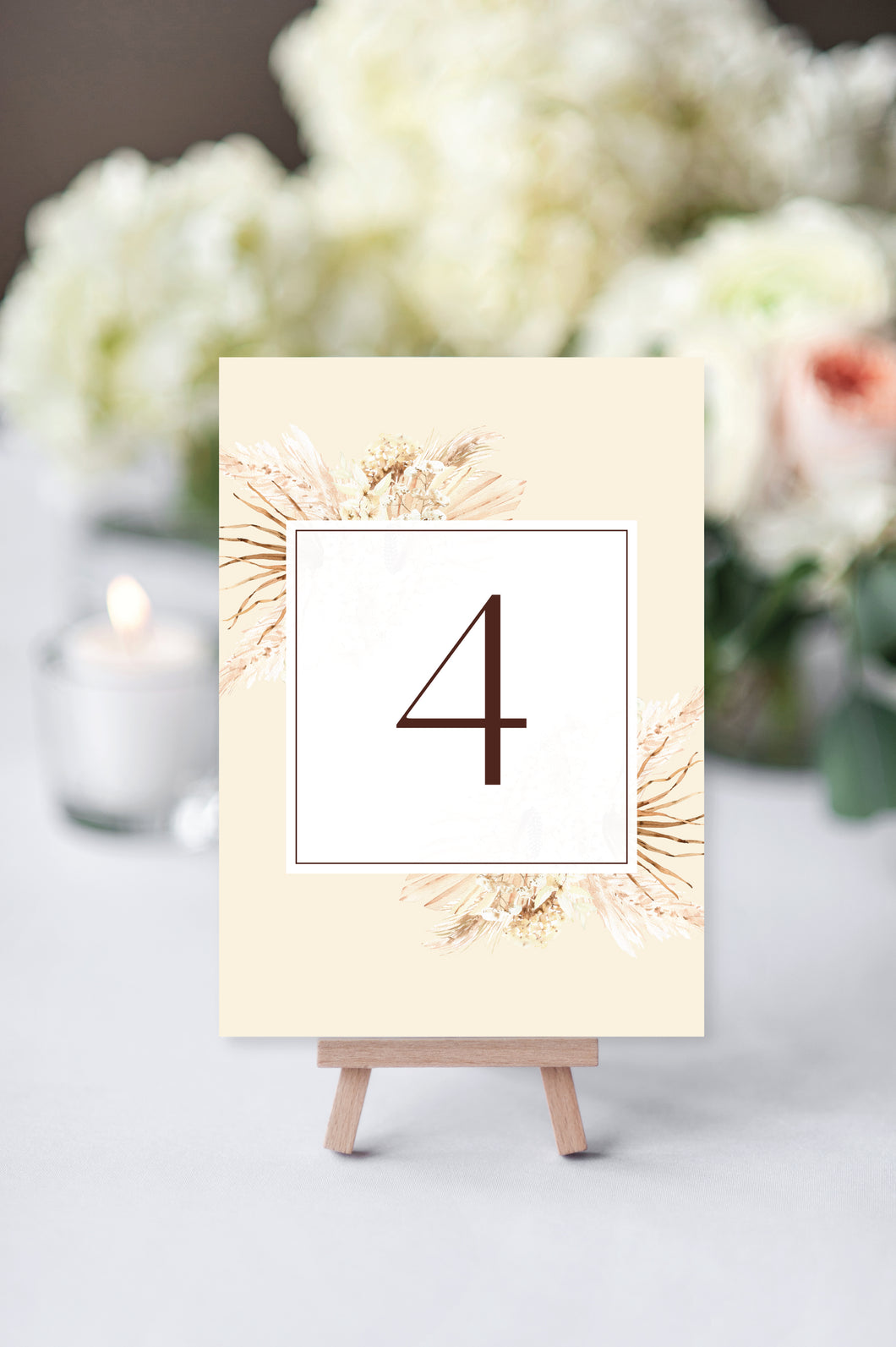 Modern Boho Wedding Table Numbers