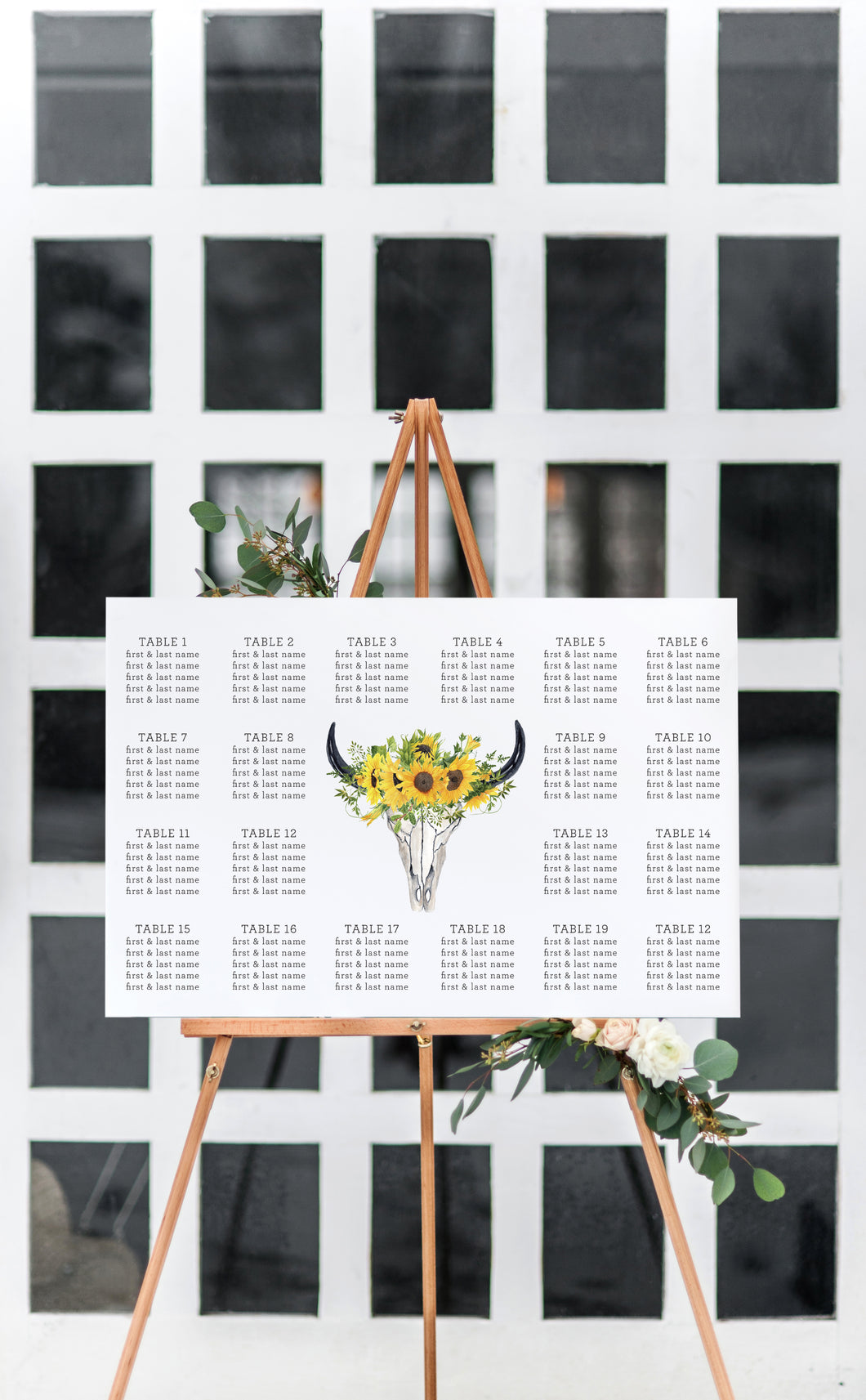 Country Chic Wedding Seating Chart