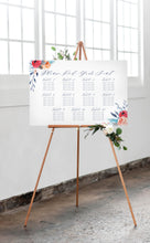 Load image into Gallery viewer, Bold Summer Floral Wedding Seating Chart
