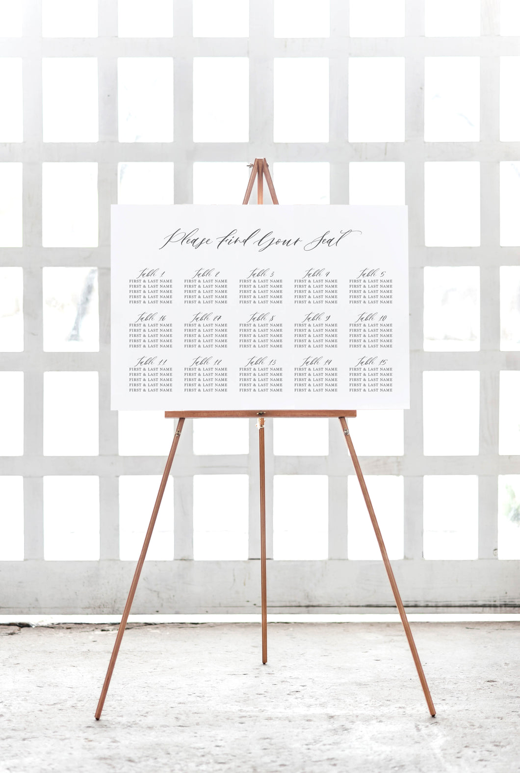 Dreamy Classic Black and White Seating Chart