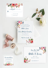 Load image into Gallery viewer, Beautiful Bright Floral Wedding Invitation Suite
