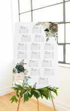Load image into Gallery viewer, Monogram Sage Green and Blush Floral Wedding Seating Chart
