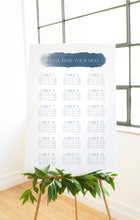 Load image into Gallery viewer, Navy Watercolor Wedding Seating Chart

