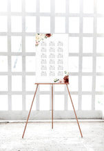 Load image into Gallery viewer, Romantic Maroon Floral Wedding Seating Chart
