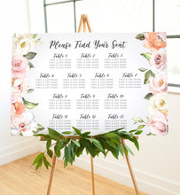 Load image into Gallery viewer, Rose Garden Wedding Seating Chart
