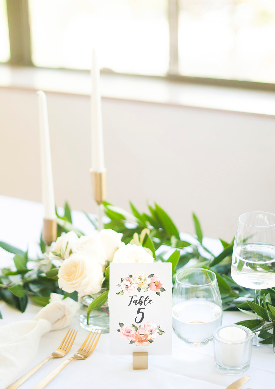 Rose Garden Wedding Table Numbers