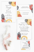 Load image into Gallery viewer, Modern Shapes Wedding Invitation Suite
