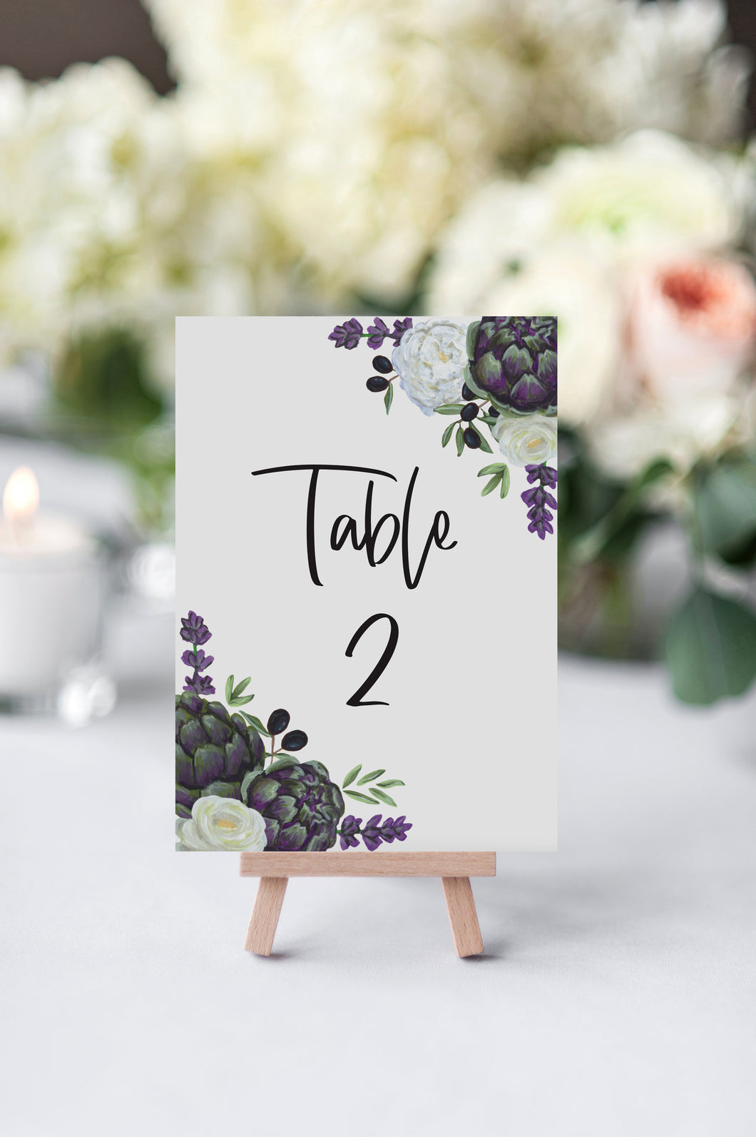 Beautiful Mediterranean Wedding Table Numbers