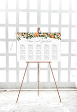 Load image into Gallery viewer, Romantic Orange and Green Wedding Seating Chart
