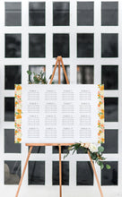 Load image into Gallery viewer, Pink Floral and Tangerine Wedding Seating Chart
