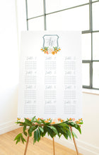 Load image into Gallery viewer, French Blue Floral Wedding Seating Chart
