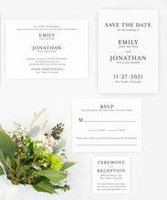 Load image into Gallery viewer, Lux Bold Type Wedding Invitation Suite
