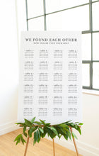 Load image into Gallery viewer, Lux Bold Type Wedding Seating Chart
