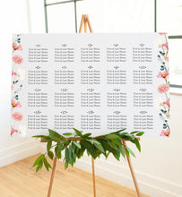 Load image into Gallery viewer, Sweet Pink Floral Wedding Seating Chart
