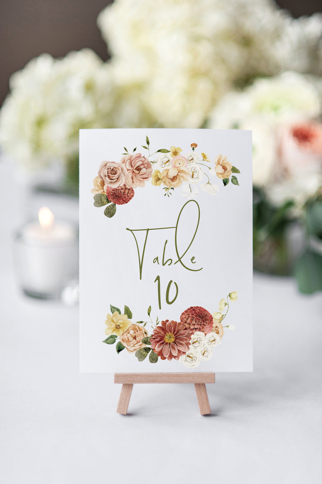 Floral Dream Wedding Table Numbers