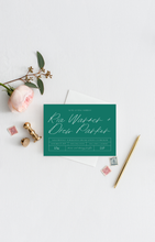 Load image into Gallery viewer, Elegant Emerald Wedding Invitation Suite
