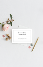 Load image into Gallery viewer, Classic Black and White Wedding Invitation Suite
