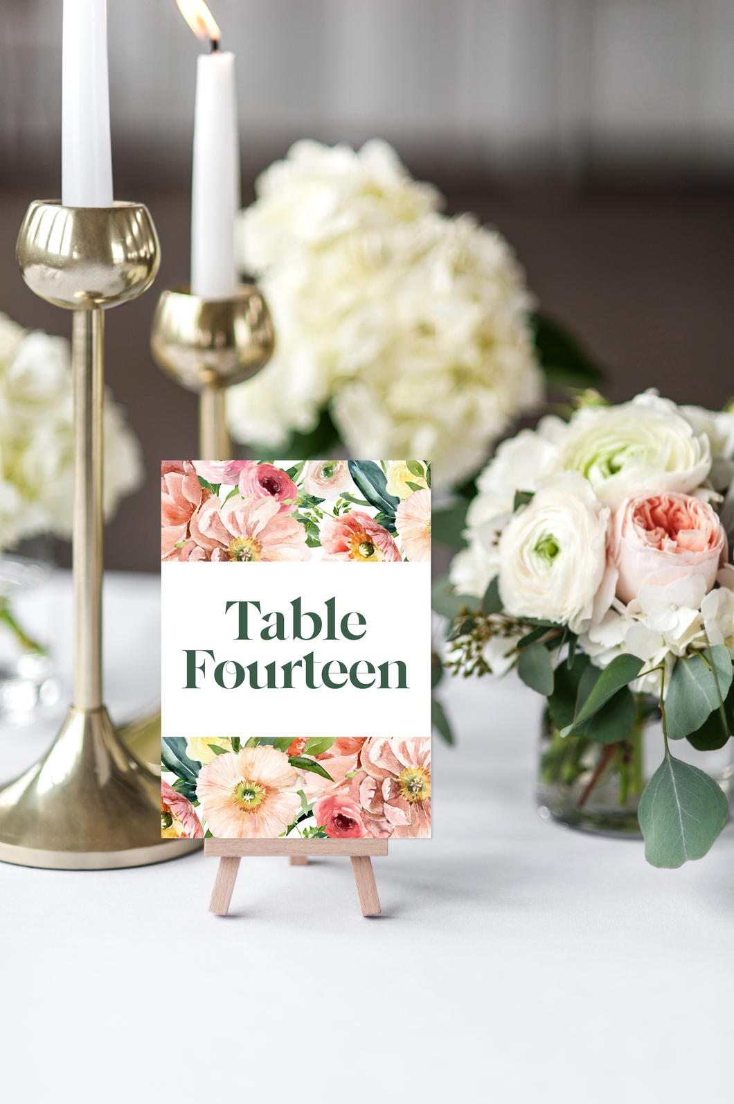 Garden Floral Wedding Table Numbers