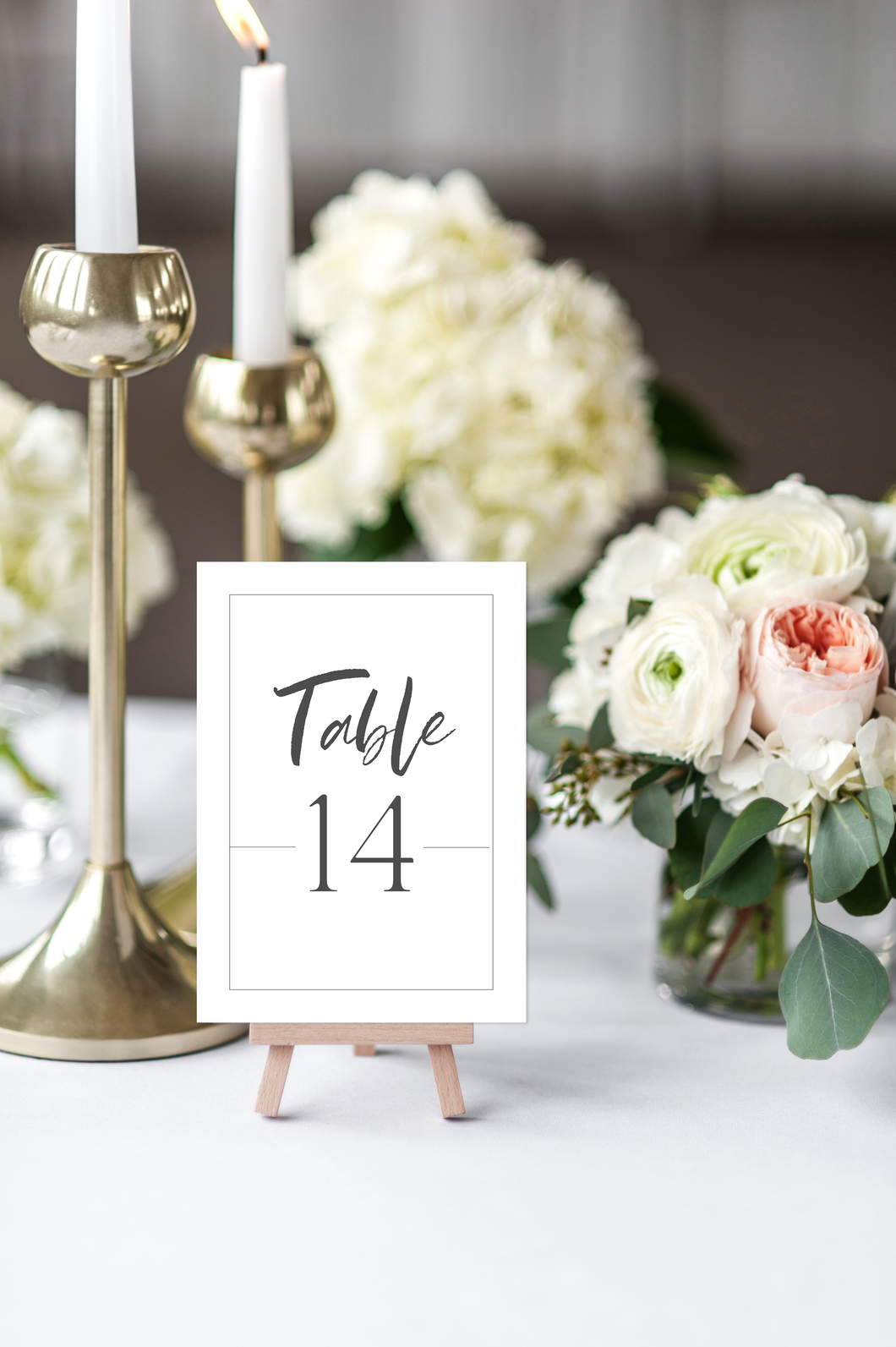 Classic Black and White Wedding Table Numbers