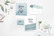 Load image into Gallery viewer, Dusty Blue Watercolor Wedding Invitation Suite
