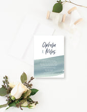 Load image into Gallery viewer, Dusty Blue Watercolor Wedding Invitation Suite
