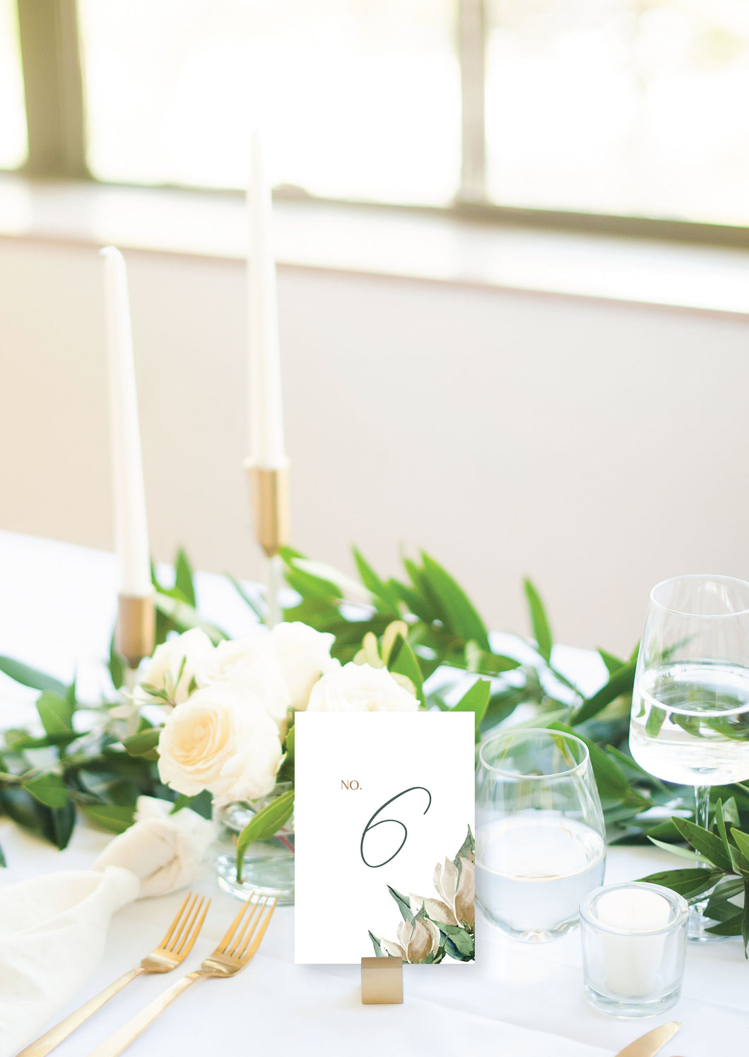 Elegant Minimalist Wedding Table Numbers