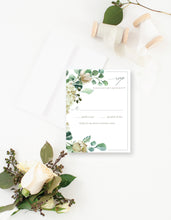 Load image into Gallery viewer, Greenery Watercolor Wedding Invitation Suite
