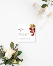 Load image into Gallery viewer, Burgundy Floral Fall Wedding Invitation Suite

