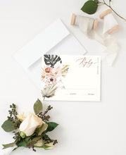 Load image into Gallery viewer, Terracotta Tropical Wedding Invitation Suite
