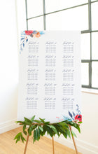 Load image into Gallery viewer, Bold Summer Floral Wedding Seating Chart
