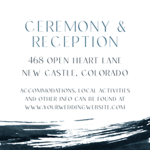 Load image into Gallery viewer, Elegant Navy Blue Wedding Invitation Suite

