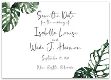 Load image into Gallery viewer, Beautiful Tropical Leaf Wedding Invitation Suite
