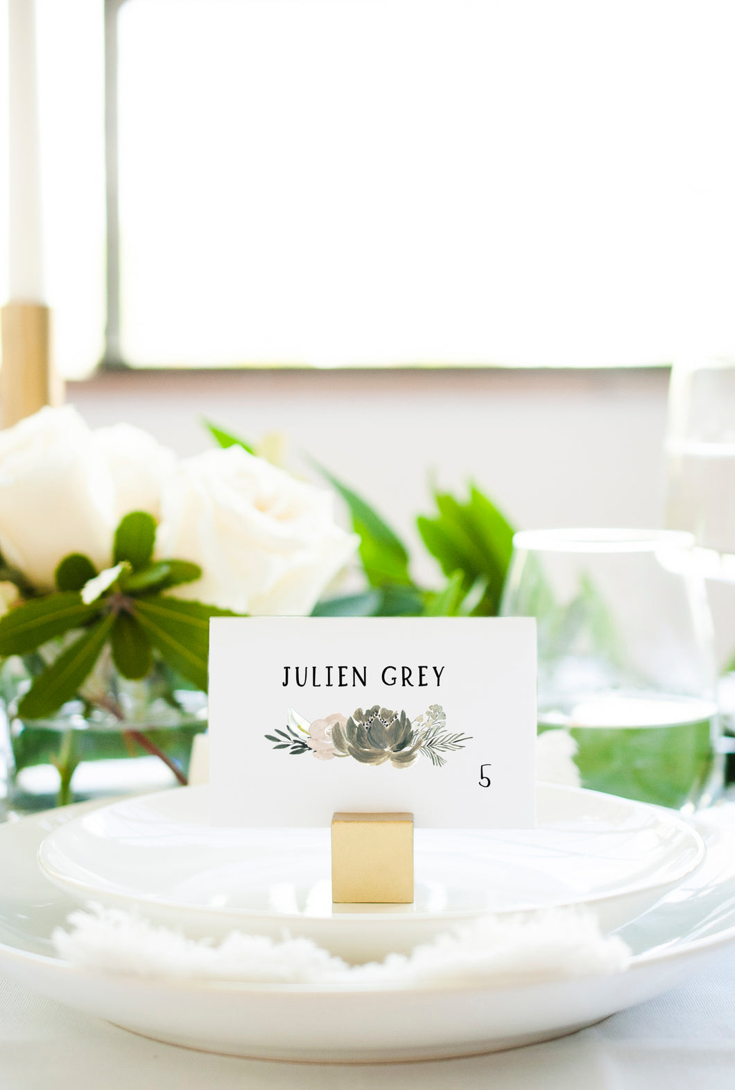 Classic Sage and Blush Wedding Place Cards