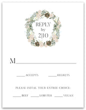Load image into Gallery viewer, Monogram Sage Green and Blush Floral Wedding Invitation Suite

